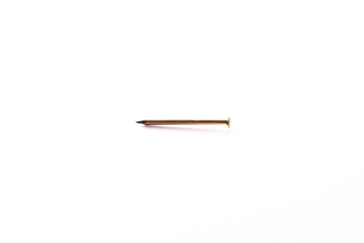 Single Nail Metal Chrome Gold Standing Laying Object Construction Background