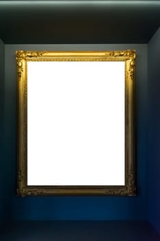 Art Museum Frame Vintage Ornate Painting Picture Blank Clipping Path Isolated Beautiful