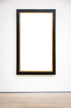 Modern Art Museum Frame Wall Clipping Path Isolated White Vector Illustration Template