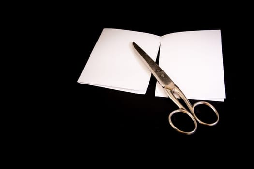 Scissors Cut Paper Game Victory Lost Black Isolated Background Metal