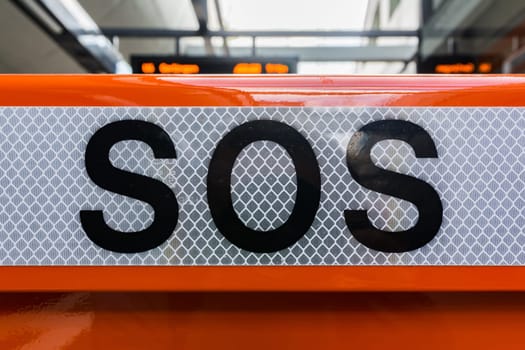 Big Close SOS Box Orange Emergency Train Station