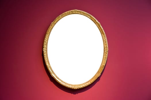 Art Museum Frame Wall Ornate Minimal Design White Isolated Clipping Path Template