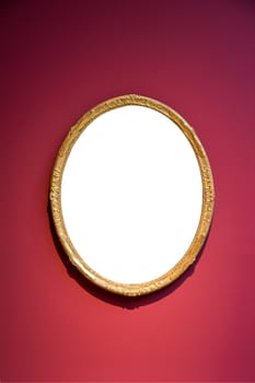 Art Museum Frame Wall Ornate Minimal Design White Isolated Clipping Path Template