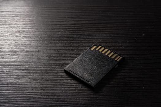 SD Card Black Texture Underside Rough Desk Work Prongs