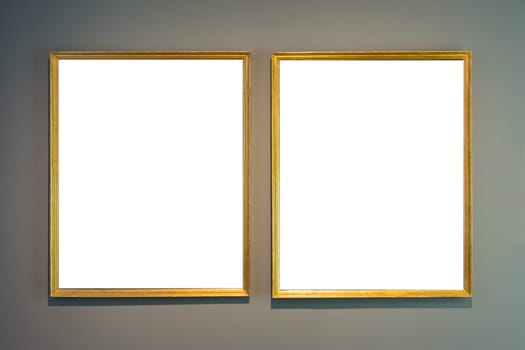 Art Museum Frame Vintage Ornate Painting Picture Blank Clipping Path Isolated Beautiful