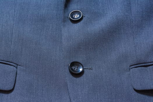 Blazer Closeup Texture Detail Textile Blue Tuxedo Suit Professional Handsome Men Fashion Button Handkerchief Lapel Material Jacket