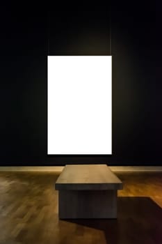 Art Museum Frame Wall Ornate Minimal Design White Isolated Clipping Path Template