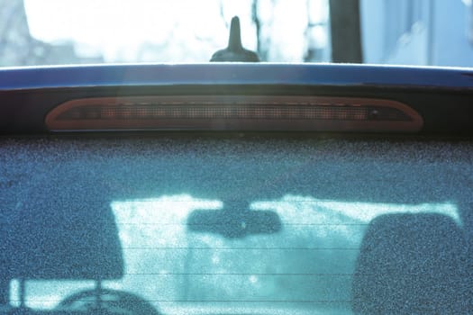 Car Details Frosted Snow Ice Cold Winter Climate Window Wipers Antenna
