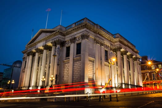 City Hall Afternoon Long Exposure Light Streaks Architecture Dublin Ireland