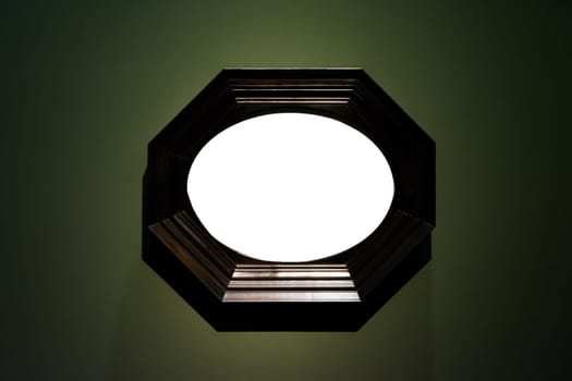 Art Museum Frame Wall Ornate Minimal Design White Isolated Clipping Path Template