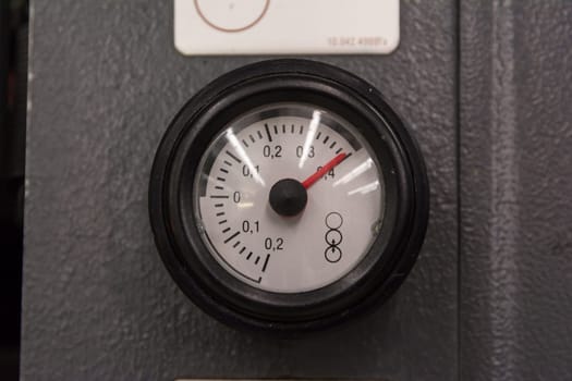 Pressure Dial Printing Ring Symbol Closeup Detail Metal Equipment Industry Measurement