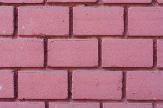 Pink Red Painted Brick Wall Texture Background