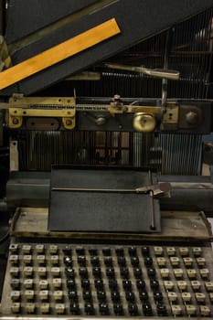Old Fashioned Vintage European Typewriter Press Printer Book Writing Historical Device German Language Keys