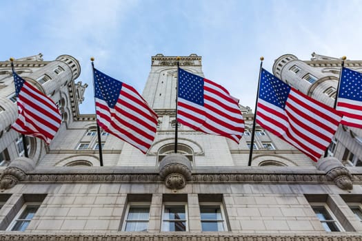 Donald Trump Hotel Washington DC Facade Exterior Entrance Looking Up November 2016