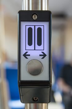 Doors Open Button Train Subway Electronic Arrows White
