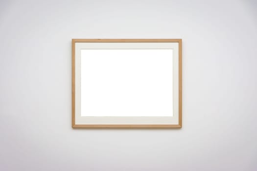 Modern Art Museum Frame Wall Clipping Path Isolated White Vector Illustration Template
