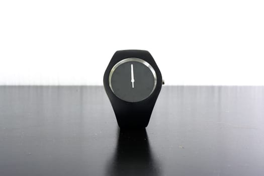 Minimal Wrist Watch Stopwatch Black White Light Isolated Fashion