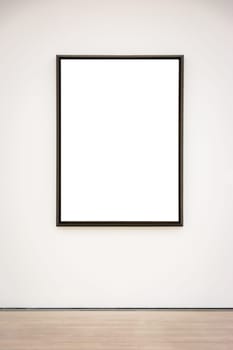 Modern Art Museum Frame Wall Clipping Path Isolated White Vector Illustration Template