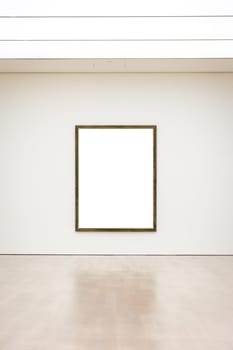 Modern Art Museum Frame Wall Clipping Path Isolated White Vector Illustration Template