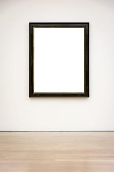 Modern Art Museum Frame Wall Clipping Path Isolated White Vector Illustration Template