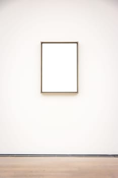 Modern Art Museum Frame Wall Clipping Path Isolated White Vector Illustration Template