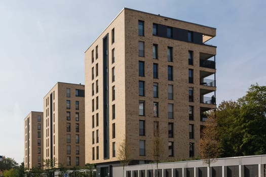 German Architecture Apartment Building Complex Modern Balconies Expensive