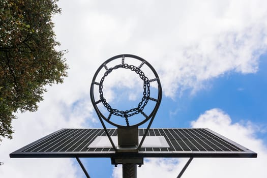 Metal Outdoors Park Basketball Court Backboard Net Chain