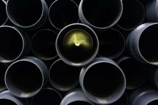 Glow Perspective Black Construction Pipes Stacked Texture Background