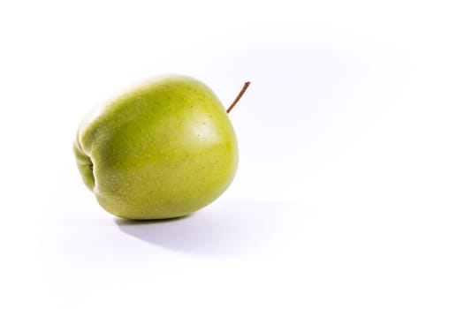 Granny Smith Green Bright Apple Fruit Healthy Food White Isolated Background