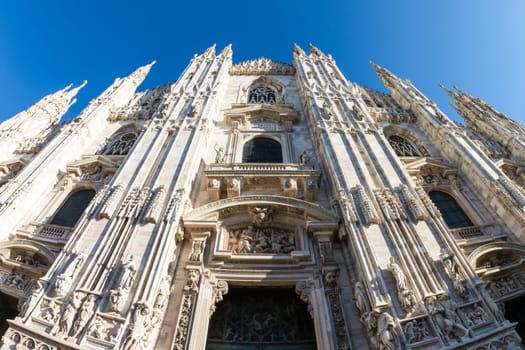 Milan Cathedral Duomo Outdoors Place Italy December Christmas Decoraiton and Crowd 2016 Night Day Famous Sightseeing Destination