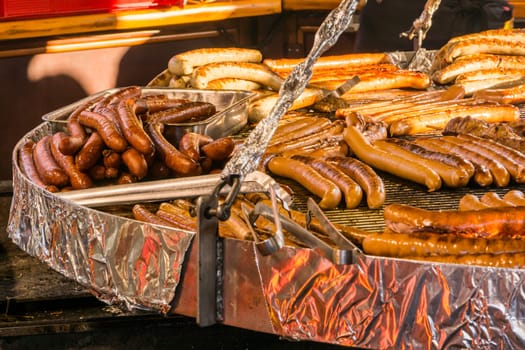 Meats Steak Hamburger Sausage Grill Foil Delicious Steamy Festival