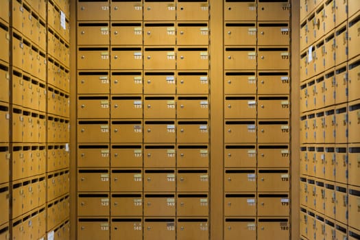Grid Sorted Array Columns Rows Mailboxes Wooden Security Storage Mailroom Locks Nametags Numbers