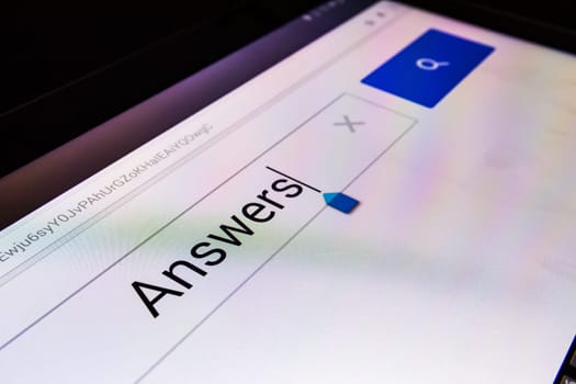 Magnifying Glass Search Box Empty Blank Internet Screen Answers