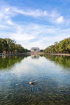 Lincoln Memorial Over Reflecting Pool National Mall Daytime Washington DC USA