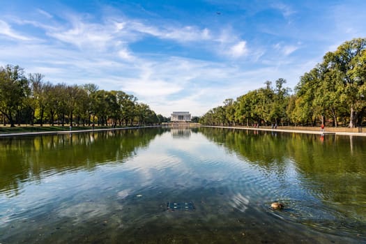 Lincoln Memorial Over Reflecting Pool National Mall Daytime Washington DC USA