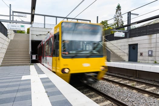 Stuttgart Public Transport Subway Front Moving Train