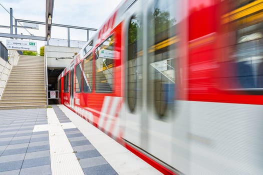 Stuttgart Public Transport Subway Doors Moving Train