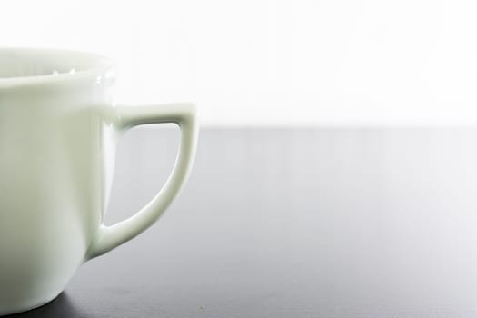 Small Abstract Porcelain Coffee Mug Espresso White Black Contrast