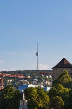 Stuttgart Germany Europe TV Tower Monument Architecture Travel Landscape Schlossplatz