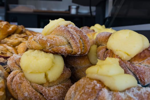 Swedish Traditional Pastry Stand Sweet Cream Bake