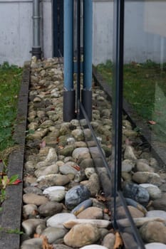 Smooth Rocks Architecture Reflection Glass Exterior Detail Decoration