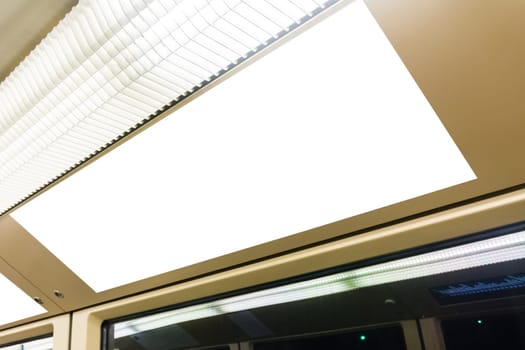 Subway Underground Interior Blank Isolated Clipping Path Advertisement Space
