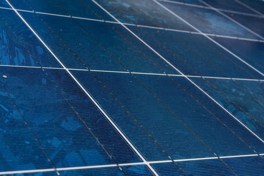 Solar Panel Blue Texture Close Detail Energy Renewable Device Installation