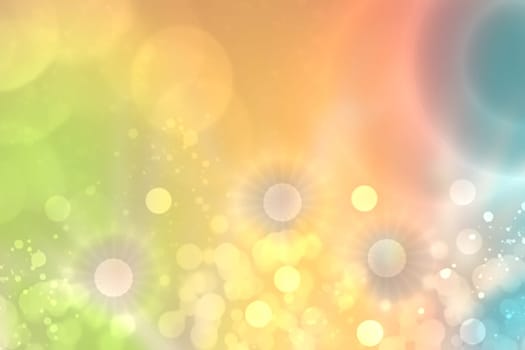 Abstract blurred vivid summer pastel bokeh background texture with bright soft color circles. Space for your text. Beautiful illustration.