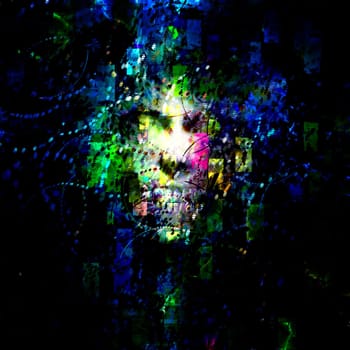 Skull Design with abstract symbols