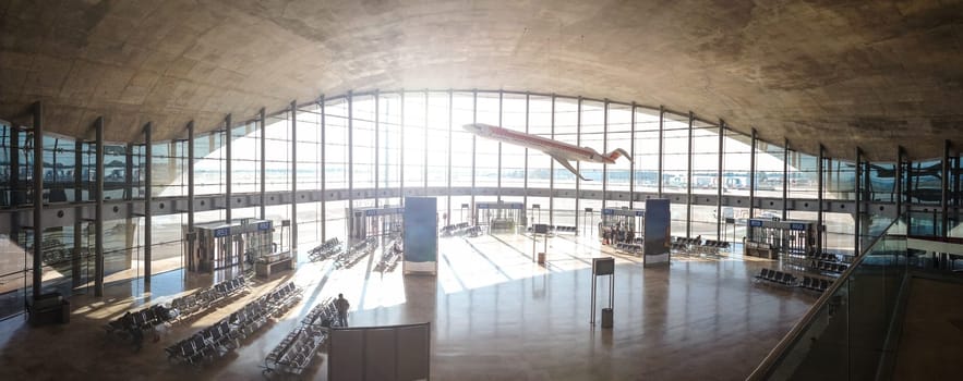 Valencia, Spain, May 2nd 2013: Domestic departure hall at Manises Airport in Valencia, Spain