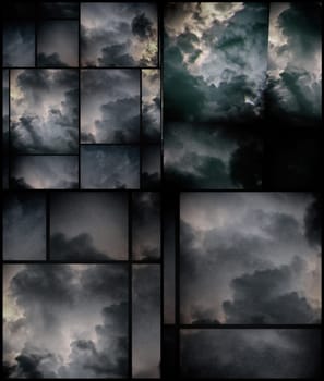 Abstract geometrc background with clouds