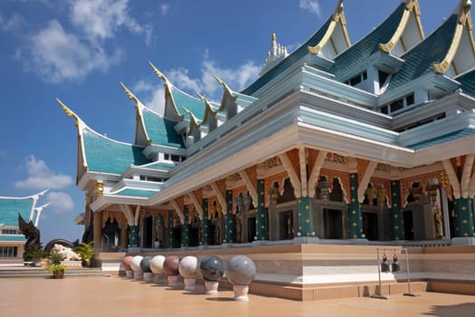 Buddhist Temple Wat Pa Phu Kon, famous place and travel destination in Udon Thani Province, Thailand