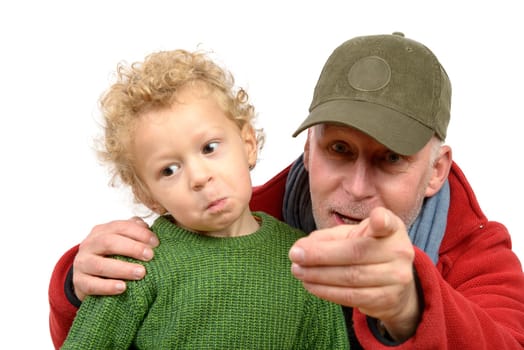 a little boy and his grandfather