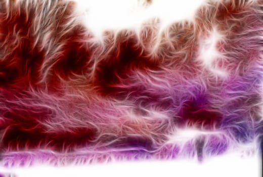 Trees Landscape Abstraction. Red and white colors